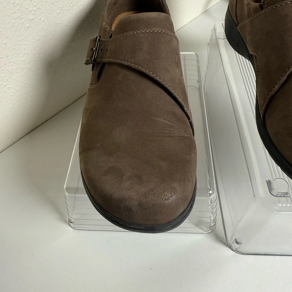 Clarks women Brown Leather Loafers - Picture 6 of 10